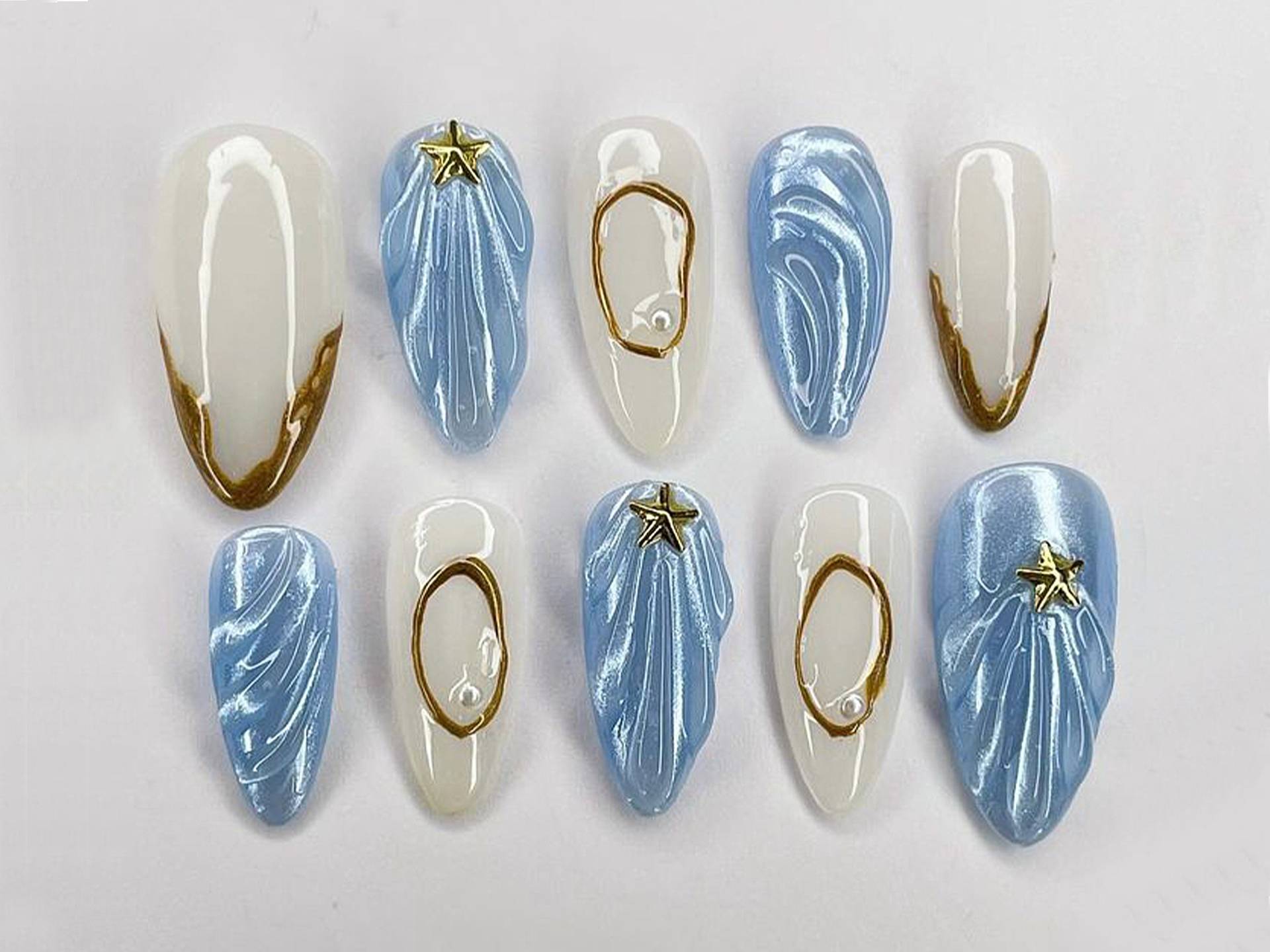 3D Meerjungfrau Drücken Sie Auf Die Nägel | Siren Designs Benutzerdefinierte Handbemalt in Fake Ozean, Marine Gold Gel Trendy Einzigartige Nailart 3D Meerjungfrau Drücken Sie Auf Die Nägel | Siren Designs Benutzerdefinierte Handbemalt in Fake Ozean, Marine Gold Gel Trendy Einzigartige Nailart von SevenNailArt