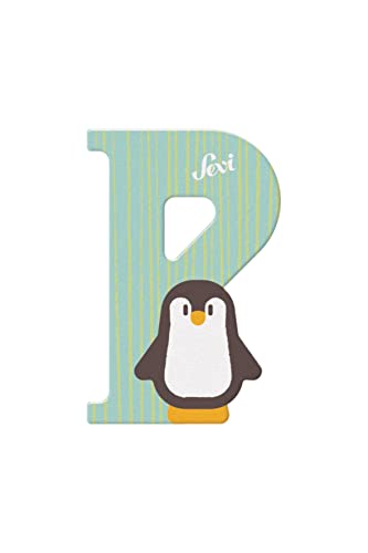 Sevi 83016 Buchstabe P Pinguin Mehrfarbig ca. 10 x 7,5 cm von Sevi
