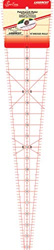 Sew Easy; 10° Grad (57.15 cm x 12.45 cm) Triangle Patchworklineal, Maßnahme Craft Runde Semi Designs Nahtzugabe NL4185 von Sew Easy