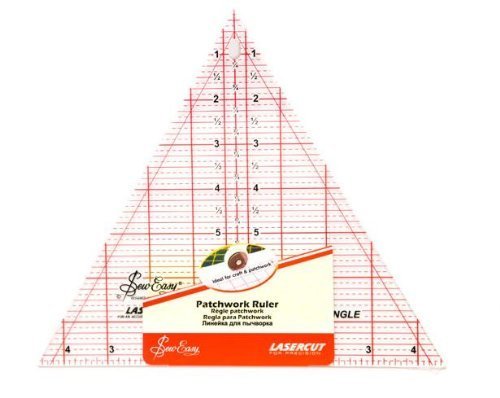Sew Easy Patchwork-Lineal, 60°-Winkel-Dreieck, Raster in Zoll, ca. 20 x 24 cm von Sew Easy