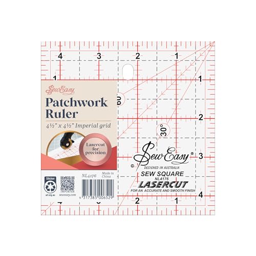 Tacony Corporation SewEasy Quadratisches Quilt-Lineal, 11,4 x 11,4 cm Tacony Corporation SewEasy Quadratisches Quilt-Lineal, 11,4 x 11,4 cm von Sew Easy