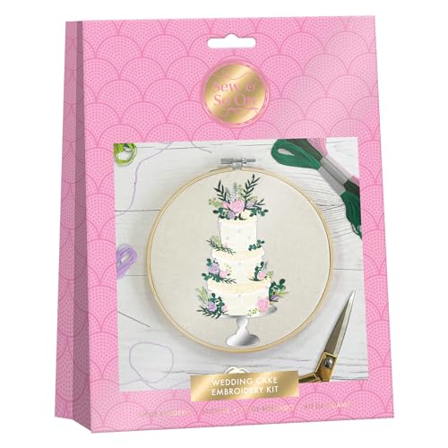 Sew And So On Premium Stickset, Hochzeitstorte, Sticksets für Erwachsene & Kreuzstich Kits für Erwachsene Anfänger, Geschenkidee Stickset Anfänger mit Stickmustern, Stickset Sew And So On Premium Stickset, Hochzeitstorte, Sticksets für Erwachsene & Kreuzstich Kits für Erwachsene Anfänger, Geschenkidee Stickset Anfänger mit Stickmustern, Stickset von Sew & So On