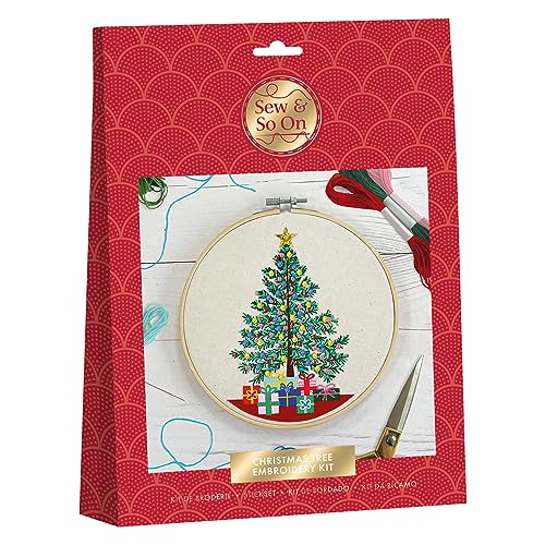 Sew & So On Stickerei-Näh-Bastelset – Weihnachtsbaum, enthält alle benötigten Bastelzubehör, ideales Bastelset für Erwachsene und ältere Kinder, ein tolles Bastelkunstgeschenk, Verwendung für Sew & So On Stickerei-Näh-Bastelset – Weihnachtsbaum, enthält alle benötigten Bastelzubehör, ideales Bastelset für Erwachsene und ältere Kinder, ein tolles Bastelkunstgeschenk, Verwendung für von Sew & So On