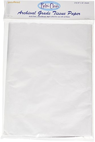 Sewline RetroClean ungepuffertes Seidenpapier, Archivqualität, 61 x 91 cm, 12 Blatt von Sewline