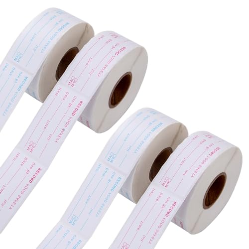 2000 Stück Etiketten Selbstklebend Ablösbar, Gefrieretiketten zum Beschriften, Aufkleber Marmeladen Etiketten, Freezer Labels Stickers für Marmeladengläser,Flaschen,Tüten Aufkleber(Rot & Blau) von Sewokon