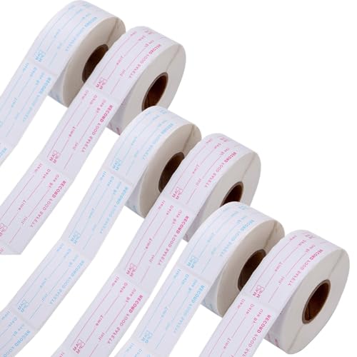 3000 Stück Etiketten Selbstklebend Ablösbar, Gefrieretiketten zum Beschriften, Aufkleber Marmeladen Etiketten, Freezer Labels Stickers für Marmeladengläser,Flaschen,Tüten Aufkleber(Rot & Blau) von Sewokon