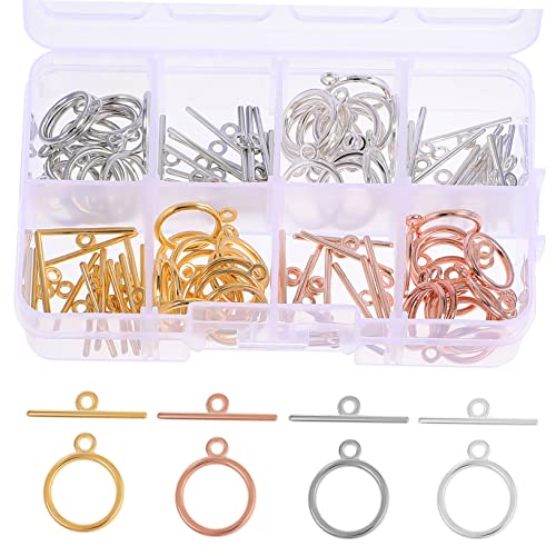Sewroro 1 Box Mit Knopf Schlüsselringhalter Knebelverschlüssen Zur Schmuckherstellung Armbandverschluss Münzschmuckherstellungszubehör Größenmesser Schlüsselanhänger von Sewroro