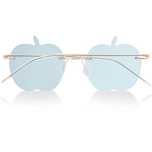 Sewroro 1 Paar Apfelförmige Transparent Getönte Bonbonfarbene Brille Randlose Brille Sommerparty-Brille Für Die Cosplay-Party Zum Valentinstag Sewroro 1 Paar Apfelförmige Transparent Getönte Bonbonfarbene Brille Randlose Brille Sommerparty-Brille Für Die Cosplay-Party Zum Valentinstag von Sewroro