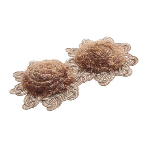 Sewroro 1 Paar Handgefertigte Boho Blumen Vorhangdekoration mit Sonnenblume und Quasten Rustikale Fensterornamente für Stilvolle Wohnräume Installieren und Gestaltet von Sewroro