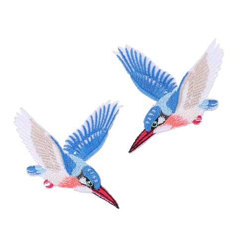 Sewroro 1 Paar Symmetrische Fliegende Vögel Aufnäher für Kleidung Eisen Aufbügel Patches DIY Applikation für Jeans Hemden Taschen Langlebig und Dekorativ von Sewroro