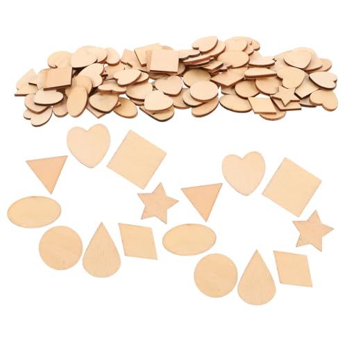 Sewroro 1 Packung Unfinished Wooden Shapes für Bastelset mit Runden Quadratischen und Holzschnittmustern für Diy Projekte und Kreative Heimdekorationen von Sewroro