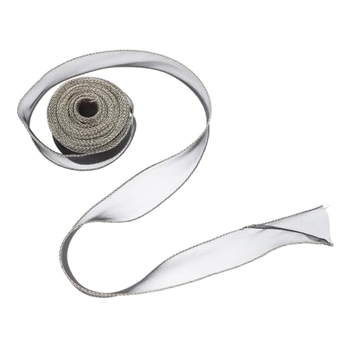 Sewroro 1 Rolle Breites Gold Chiffon Organza Band für Hochzeitsdekorationen Diy Bastelmaterial Yards Wellenmuster für Valentinstag Blumensträuße und Schwarz von Sewroro
