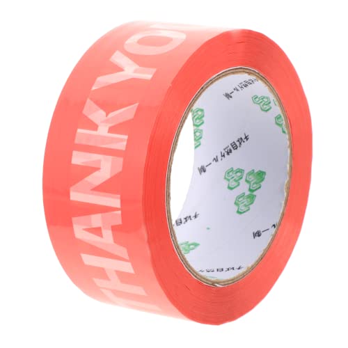 Sewroro 1 Rolle Dekoratives Verpackungsband Kreatives Klebeband für Geschenkverpackungen Bürobedarf und DIY Projekte Hochwertiges Selbstklebendes und Bedruckbares Sealing Tape mit Thank von Sewroro