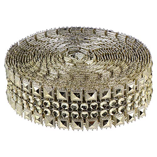 Sewroro 1 Rolle Förmiger Dekorativer Gürtel Aus Strasssteinen Zum Basteln Strassnetz Diamant Strassstreifen Hochzeitsdeko DIY Strassbänder Funkelnde Bänder Aus Kunststoff Golden Sewroro 1 Rolle Förmiger Dekorativer Gürtel Aus Strasssteinen Zum Basteln Strassnetz Diamant Strassstreifen Hochzeitsdeko DIY Strassbänder Funkelnde Bänder Aus Kunststoff Golden von Sewroro