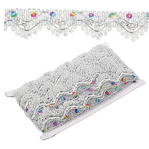 Sewroro 1 Rolle Funkelndes Paillettenband für DIY Kleidung Schnittbares Dekoratives Spitzenband Silber für Kostüme und Handwerksprojekte für Hochzeitsdekorationen und Persönliche Sewroro 1 Rolle Funkelndes Paillettenband für DIY Kleidung Schnittbares Dekoratives Spitzenband Silber für Kostüme und Handwerksprojekte für Hochzeitsdekorationen und Persönliche von Sewroro