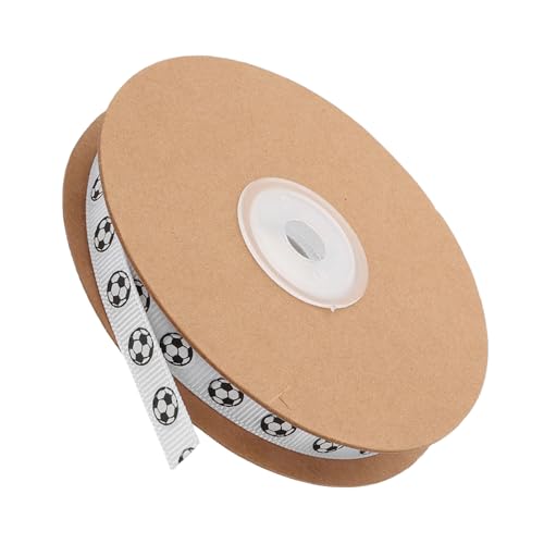 Sewroro 1 Rolle Fußball Ripsband für Diy Geschenkverpackungen Haarschleifen und Party Dekoration Yards Weiß Elastisches Material mit Einzigartigem Fußballmuster für Sewroro 1 Rolle Fußball Ripsband für Diy Geschenkverpackungen Haarschleifen und Party Dekoration Yards Weiß Elastisches Material mit Einzigartigem Fußballmuster für von Sewroro