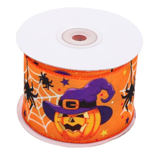 Sewroro 1 Rolle Halloween Dekorationsband mit Drahtkante Strapazierfähiges Satinband für Bastelarbeiten Geschenkverpackungen und Mehr Yards Leuchtenden Farben für Projekte Sewroro 1 Rolle Halloween Dekorationsband mit Drahtkante Strapazierfähiges Satinband für Bastelarbeiten Geschenkverpackungen und Mehr Yards Leuchtenden Farben für Projekte von Sewroro