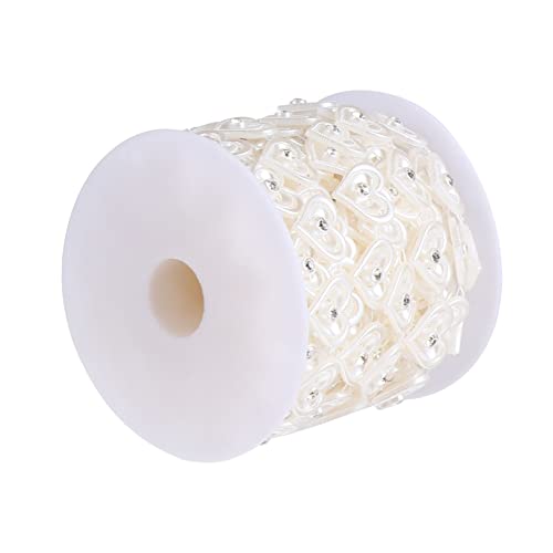Sewroro 1 Rolle Perlen und Strass Kette Yards Dekoband für Hochzeiten DIY Kuchen Dekoration Langlebig und Vielseitig Einsetzbar für Festliche Anlässe und Heimdekoration von Sewroro
