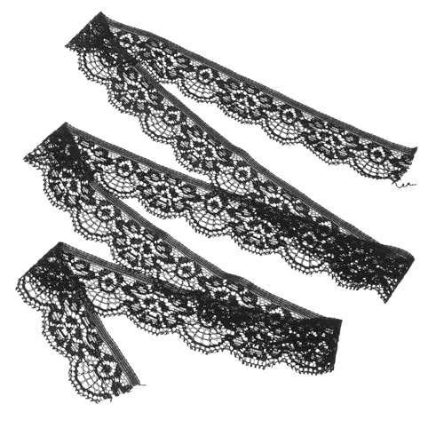 Sewroro 1 Rolle Schwarzes Blumenmuster für Hochzeitsprojekte Näharbeiten Bastelarbeiten und Diy Dekorationen Vielseitig Einsetzbar Langlebiges Material von Sewroro