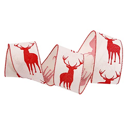 Sewroro 1 Rolle Weihnachtsbaum Dekorationsband Weihnachtsband Für Den Innenbereich Weihnachtsgirlande Weihnachtsdekoration Kranz Weihnachtsschmuck Verpackung Weihnachts von Sewroro