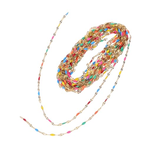 Sewroro 1 Rollen Bunte Emaille Perlenkette Kette für Diy Schmuckherstellung Geeignet für und Armbänder für Partys und Alltag von Sewroro