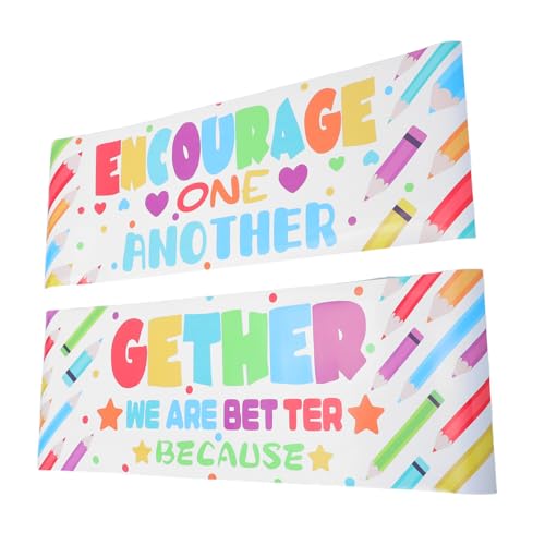 Sewroro 1 Satz Bunte PVC Klassenzimmer Banner für Kindergarten und Vorschule Motivationsaufkleber und Wandsticker Sewroro 1 Satz Bunte PVC Klassenzimmer Banner für Kindergarten und Vorschule Motivationsaufkleber und Wandsticker von Sewroro