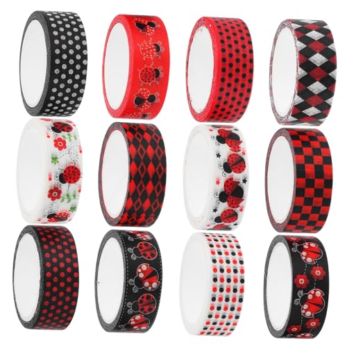 Sewroro 1 Satz DIY Ladybug Washi Tape Set Dekoratives Klebeband für Scrapbooking Journaling und Kreative Bastelprojekte für und Festtagsdekorationen von Sewroro