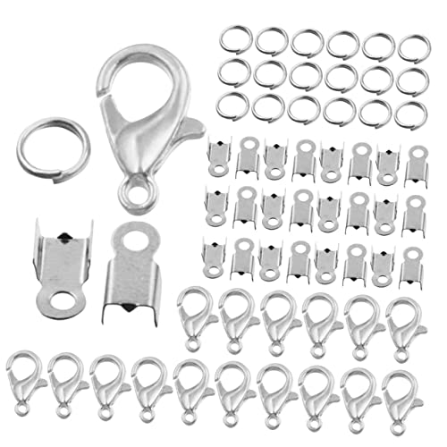 Sewroro 1 Satz DIY Schmuckzubehör Set Teiliges Set mit Verschlüssen Sprungringen und Karabinerverschlüssen für Armbänder und Ohrringe für Kreative Schmuckherstellung und Reparatur von Sewroro