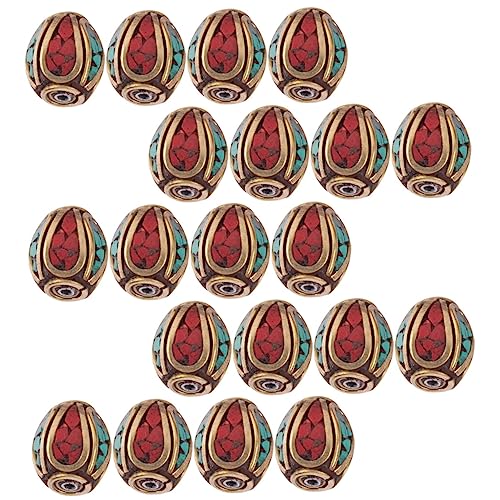 Sewroro 1 Satz Nepal Stil Buddha Spacer Beads Handgefertigte Schmuckperlen Für Diy Schmuckgestaltung Schmuckherstellung Bastelbedarf Vintage Look 20 Stück von Sewroro