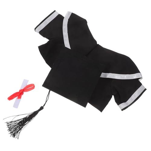 Sewroro 1 Satz Puppen-abschlussrobe Bären Sie Puppenhüte Zarte Bärenkappe Austauschbares Bärenpuppenkappen Bärenhut Abschlusshut Und Kragen Bärenpuppen -gradkappen Puppendekor Polyester von Sewroro