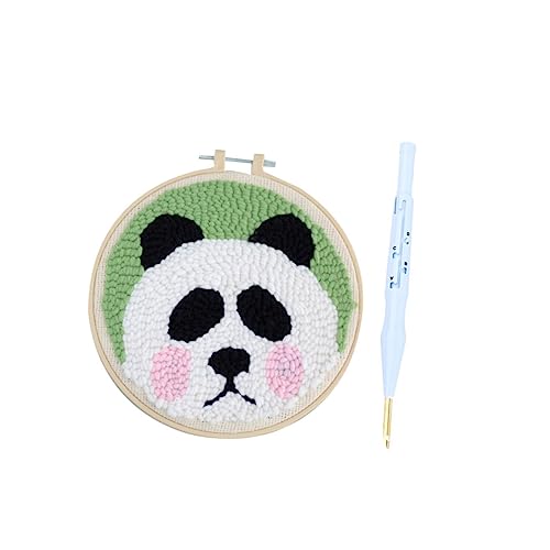 Sewroro 1 Satz Stanzstickset Für Anfänger Stickgarne Stickformfaden Punch-needle-kit Für Anfänger Stickset Für Kleidung Mini-stickrahmen Kinderhandwerk Bastelwerkzeug Für Stickfaden von Sewroro