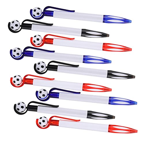 Sewroro 1 Satz Teiliges Fußball Kugelschreiber Mit Kreativem Design Glatter Schreibfunktion Praktischer Clip Für Fußball Partygeschenke Büro Und Schule Rot Blau Schwarz Je 9 Stück von Sewroro
