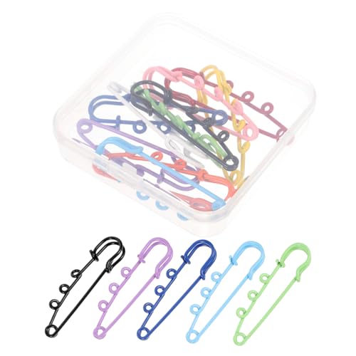 Sewroro 1 Schachtel Bunte Sicherheitsnadeln mit Löchern Metall Broschennadeln für DIY Schmuck und Kleidung Vielseitige Anstecknadeln zum Basteln und Befestigen von Schals Pullovern Röcken Sewroro 1 Schachtel Bunte Sicherheitsnadeln mit Löchern Metall Broschennadeln für DIY Schmuck und Kleidung Vielseitige Anstecknadeln zum Basteln und Befestigen von Schals Pullovern Röcken von Sewroro