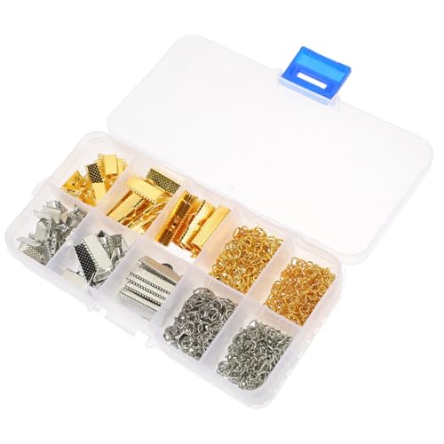 Sewroro 1 Schachtel Lobster Clasp Jewelry Making Kit Robust Eisenlegierung DIY Schmuckzubehör mit Kettenverlängerung Crimp Enden und Ringen für Handgefertigte Armbänder und Halsketten Sewroro 1 Schachtel Lobster Clasp Jewelry Making Kit Robust Eisenlegierung DIY Schmuckzubehör mit Kettenverlängerung Crimp Enden und Ringen für Handgefertigte Armbänder und Halsketten von Sewroro