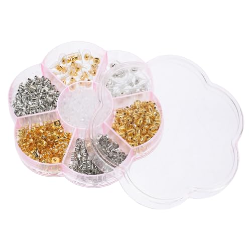 Sewroro 1 Schachtel Silikon Ohrring Verschlüsse Box Sicherer Ohrstecker Stopper Weiche Rutschfeste Ohrring Rückseite für Damen Teens DIY Schmuckzubehör von Sewroro