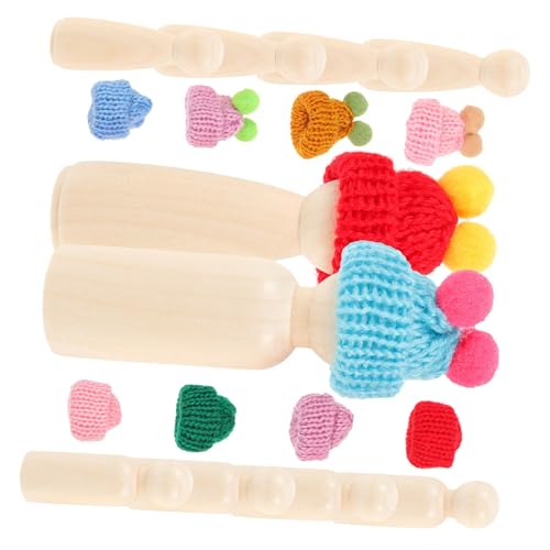 Sewroro 1 Set Kleine Dekoartikel Für Regalmenschen Mini Für Einfache Steckpuppen Figuren Wandhaken Etagenpuppenhaus Kinderkunst Kinderhut Splintpuppenhaken Hüte von Sewroro