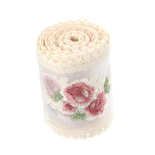 Sewroro 1 Stück Spitzenband für DIY Haarspangen Handarbeit Zubehör mit Aufgestickten Rosen Vielseitiges Bastelmaterial für Modeaccessoires und Dekoration von Sewroro