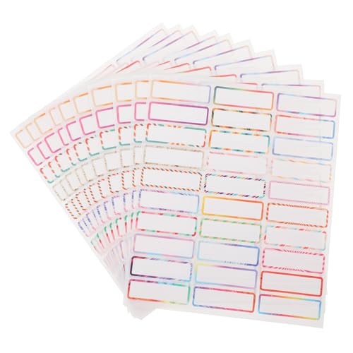 Sewroro 10 Blatt Bögen Bunte Wasserfeste Beschreibbare Namensaufkleber Selbstklebende Klassifizierungs Etiketten für Ordnung zu Hause Geeignet für Tassen Taschen Aktenordner Vielseitig Sewroro 10 Blatt Bögen Bunte Wasserfeste Beschreibbare Namensaufkleber Selbstklebende Klassifizierungs Etiketten für Ordnung zu Hause Geeignet für Tassen Taschen Aktenordner Vielseitig von Sewroro