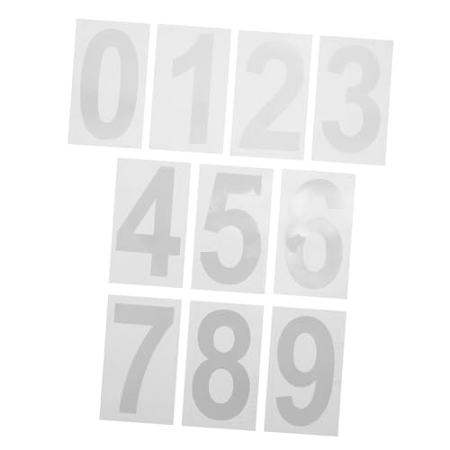 Sewroro 10 Blatt Reflektierende Nummernaufkleber Weiß Wetterfest Selbstklebend Für Briefkasten Hausnummern UV Schutz Vinyl Zahl Sticker von Sewroro