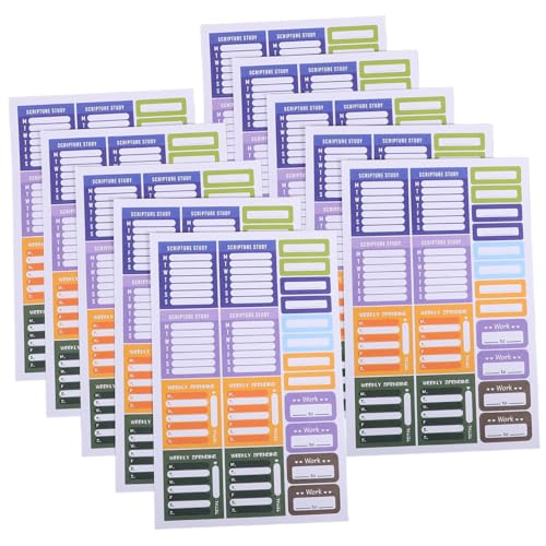 Sewroro 10 Blatt Selbstklebende Wochenplaner Aufkleber Montag bis Wochenende Farbiges Budget Planer Etiketten Für Kalender Journal Scrapbooking Terminverwaltung Sewroro 10 Blatt Selbstklebende Wochenplaner Aufkleber Montag bis Wochenende Farbiges Budget Planer Etiketten Für Kalender Journal Scrapbooking Terminverwaltung von Sewroro