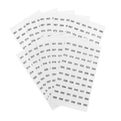 Sewroro 10 Blatt Teilige Selbstklebende Nummernaufkleber Transparente Kleine Zahlenetiketten Widerstandsfähig und Reißfest zur Schnellen und Zuverlässigen Beschriftung von Sewroro 10 Blatt Teilige Selbstklebende Nummernaufkleber Transparente Kleine Zahlenetiketten Widerstandsfähig und Reißfest zur Schnellen und Zuverlässigen Beschriftung von von Sewroro
