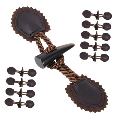 Sewroro 10 Paare Resin Horn Knebelknöpfe Vintage Toggle Buttons Sicherer Verschluss Robustes Harzmaterial Für Wintermäntel Jacken DIY Nähzubehör Dunkelbraun Sewroro 10 Paare Resin Horn Knebelknöpfe Vintage Toggle Buttons Sicherer Verschluss Robustes Harzmaterial Für Wintermäntel Jacken DIY Nähzubehör Dunkelbraun von Sewroro