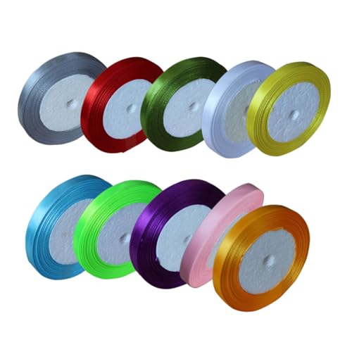 Sewroro 10 Rollen Polyester Geschenkband Breit Bunte Ripsbänder für Hochzeit Basteln Geschenkverpackung Glatte Oberfläche Vielseitig Einsetzbar für Party und Festdekoration Sewroro 10 Rollen Polyester Geschenkband Breit Bunte Ripsbänder für Hochzeit Basteln Geschenkverpackung Glatte Oberfläche Vielseitig Einsetzbar für Party und Festdekoration von Sewroro