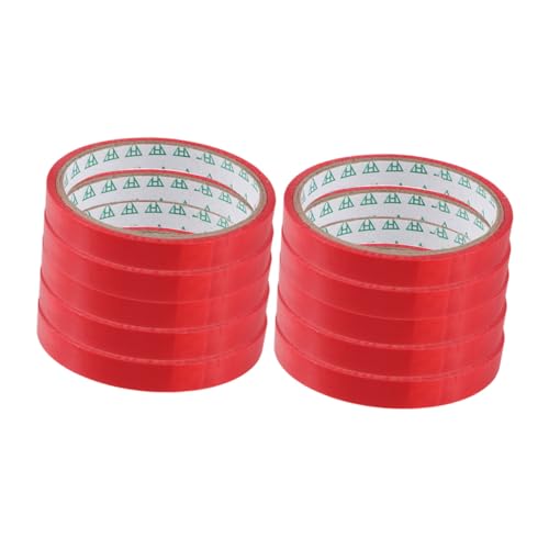 Sewroro 10 Rollen Rote Verpackungs Klebebänder für Supermarktbänder Stark Haftend Flexibel Zuschneidbar Langlebig Passend für Tütenverschließmaschinen Farbige Packbandrollen Sewroro 10 Rollen Rote Verpackungs Klebebänder für Supermarktbänder Stark Haftend Flexibel Zuschneidbar Langlebig Passend für Tütenverschließmaschinen Farbige Packbandrollen von Sewroro