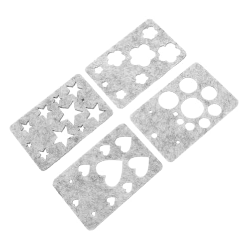 Sewroro 10 Satz Nadelfilz Schablonen Herz und Blumen Formen Wiederverwendbare Wollfilz DIY Applique Vorlagen für Anfänger Bastelset mit Anleitung für Nadelfilz Projekte und von Sewroro