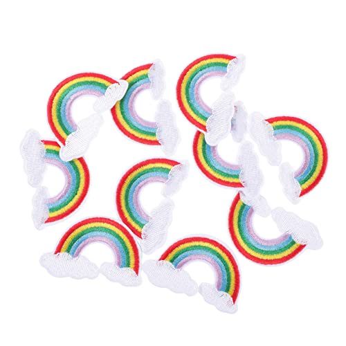 Sewroro 10 Stück Bemalte Wolkenstickerei Dekorationen Kit Zur Schmuckherstellung Abzeichen Nähen Applikationen, Verzierungen, Stickereien Regenbogenaufkleber Hippie-kleidung Stoff Colorful Sewroro 10 Stück Bemalte Wolkenstickerei Dekorationen Kit Zur Schmuckherstellung Abzeichen Nähen Applikationen, Verzierungen, Stickereien Regenbogenaufkleber Hippie-kleidung Stoff Colorful von Sewroro
