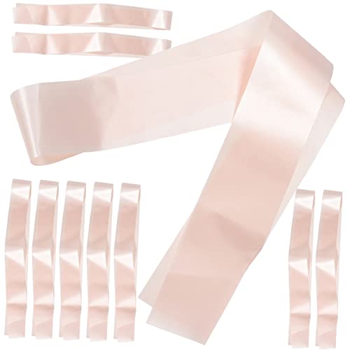 Sewroro 10 Stück DIY Brautparty Schärpen Leere Satin Gurtbänder für Junggesellinnenabschied Geburtstag und Abschlussfeier Champagnerfarbene Sash für Kreative Projekte von Sewroro