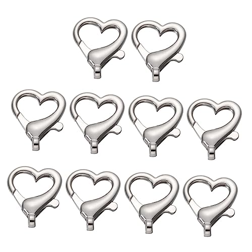 Sewroro 10 Stück Herz Karabinerverschluss Klein Geformt Herzschlüsselkettenclips Herzform Silberverschluss Silber Herzschlüsselkettenverschluss Taschenschnallen Legierung Silver Sewroro 10 Stück Herz Karabinerverschluss Klein Geformt Herzschlüsselkettenclips Herzform Silberverschluss Silber Herzschlüsselkettenverschluss Taschenschnallen Legierung Silver von Sewroro