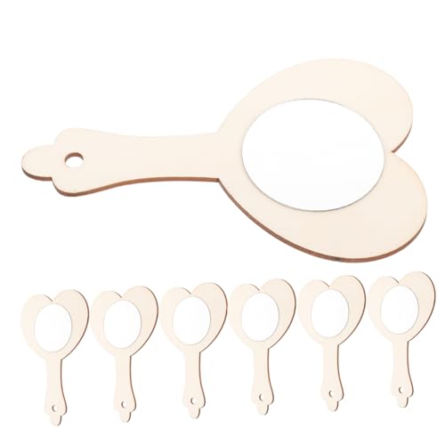 Sewroro 10 Stück Holzspiegel DIY Unbemalte Handspiegel für Kreative Bastelarbeiten zum Bemalen und Gestalten für Kunstprojekte und Dekoration Sewroro 10 Stück Holzspiegel DIY Unbemalte Handspiegel für Kreative Bastelarbeiten zum Bemalen und Gestalten für Kunstprojekte und Dekoration von Sewroro