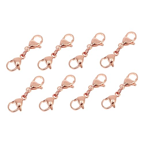 Sewroro 10 Stück Karabinerschnalle Doppelschnalle Mehrlagiger Halskettenverschluss Spulen Set Magnetischer Karabinerverschluss Mehrere Halsketten Verschlusshaken Die Karabiner von Sewroro